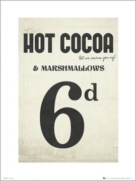 HOT COCOA & MARSHMALLOWS ART PRINT