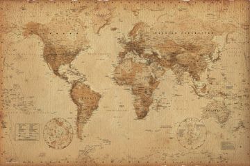 WORLD MAP - ANTIQUE